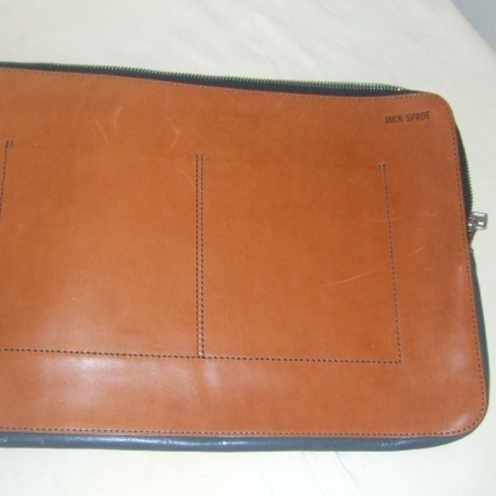 Jack Spade Leather Laptop Sleeve
